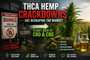 THCA Hemp Crackdowns Are Reshaping the Market: Why Growers Are Shifting Back to CBD and CBG in 2026